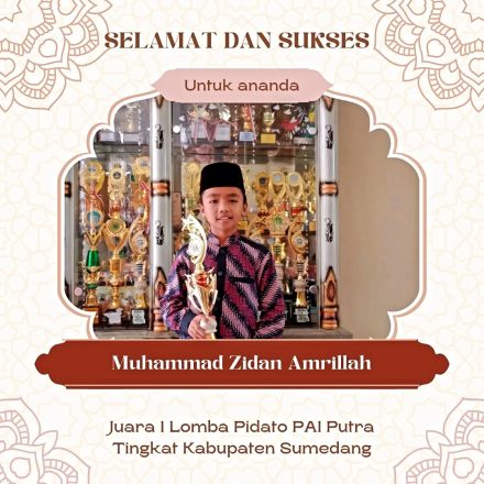 Prestasi Siswa-Siswi SDN Sirnamanah pada Lomba Pidato Pendidikan Agama Islam (PAI) tingkat Kabupaten Sumedang.